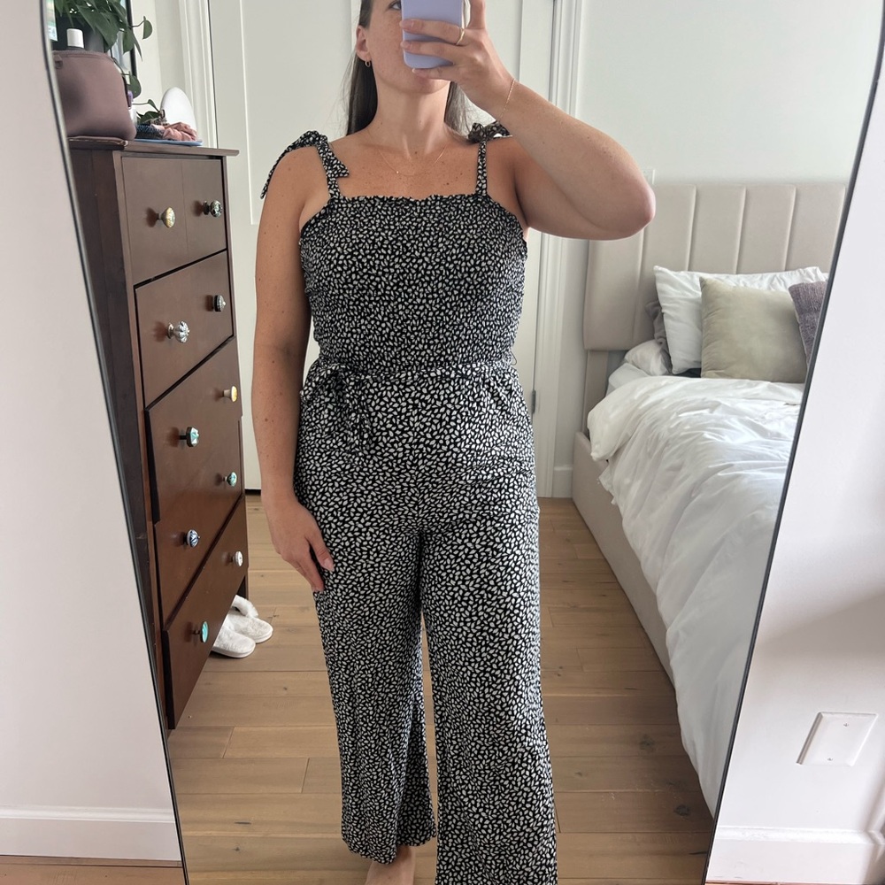 Abercrombie & Fitch Black and White Monochrome Women's Jumpsuit